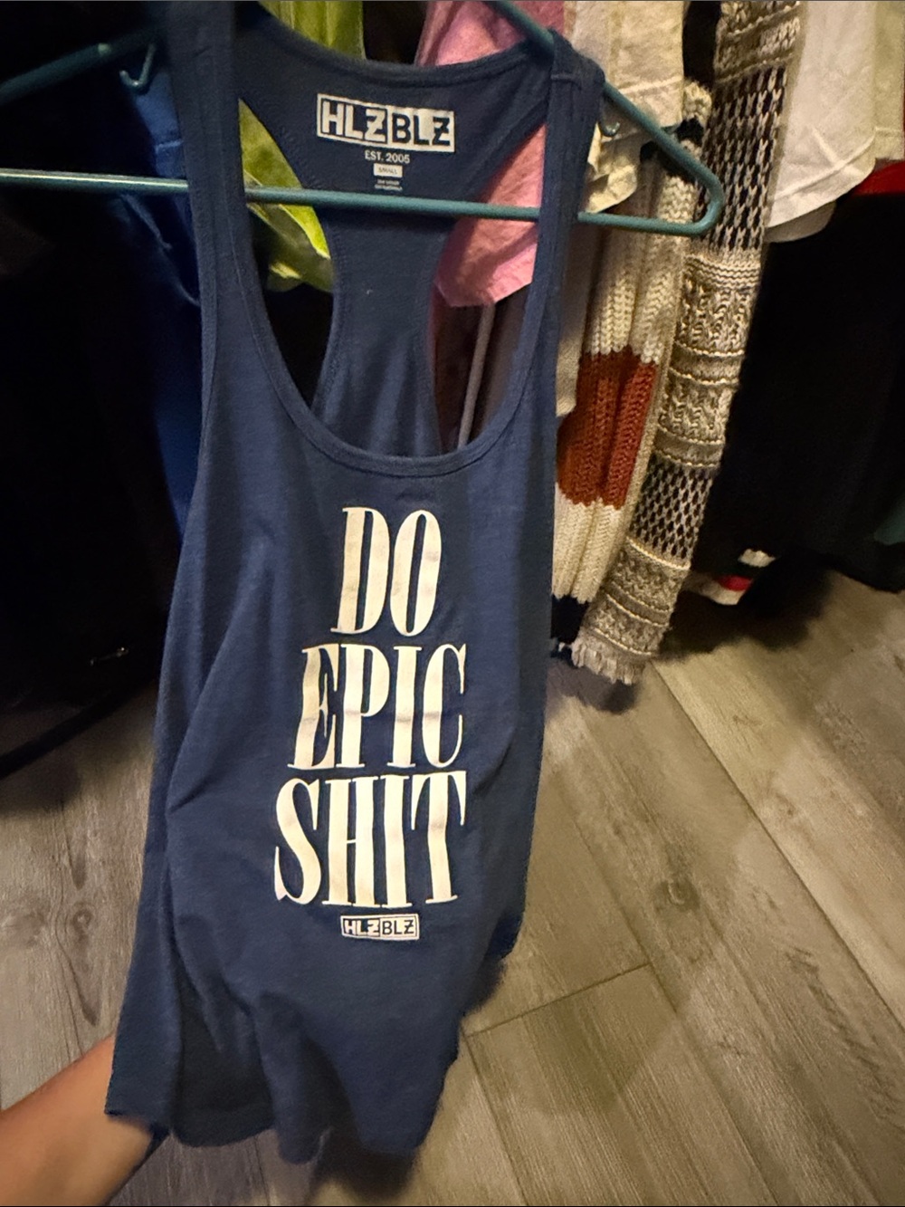 HLZBLZ Navy Graphic Tank - "Do Epic Shit"
